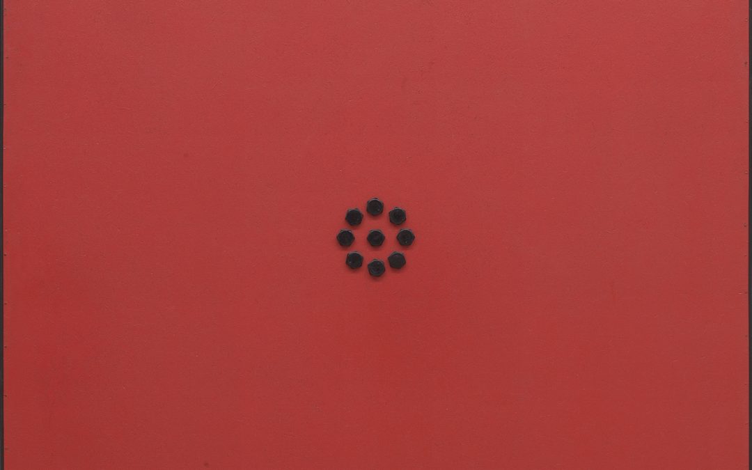 ARMANDO (1929-2018)9 BOLTS ON RED BACKGROUND CA.1961-1963