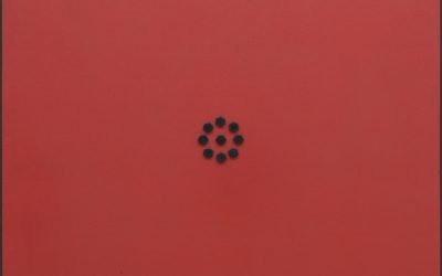 ARMANDO (1929-2018)Cirkel 9 bouten op rood, 1964