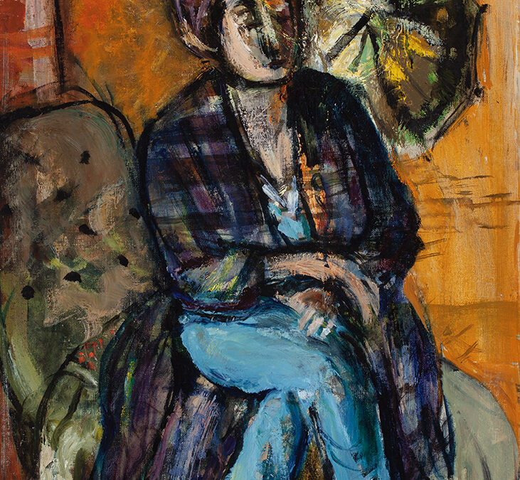 MARIE-LOUISE VON MOTESICZKY (1906-1966) WOMAN WITH UMBRELLA(CA.1960)