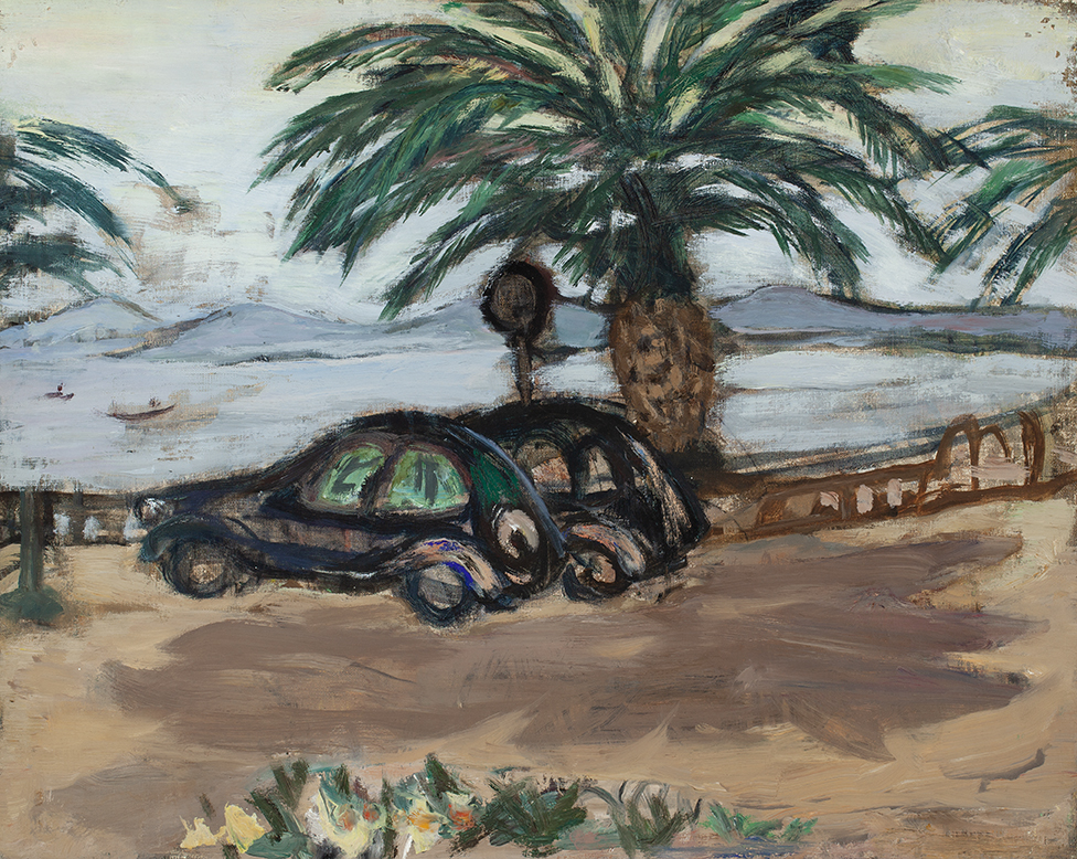MARIE-LOUISE VON MOTESICZKY (1906-1966) CARS WITH PALMTREES (CA.1960)