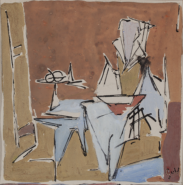 GEER VAN VELDE (1898-1977) PERSONNAGES DANS UN INTERIEUR (CA.1948)