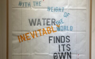 LAWRENCE WEINER (1942-2021) WITH THE WEIGHT OF WATER THE WORLD INEVITABLY FINDS ITS OWN LEVEL